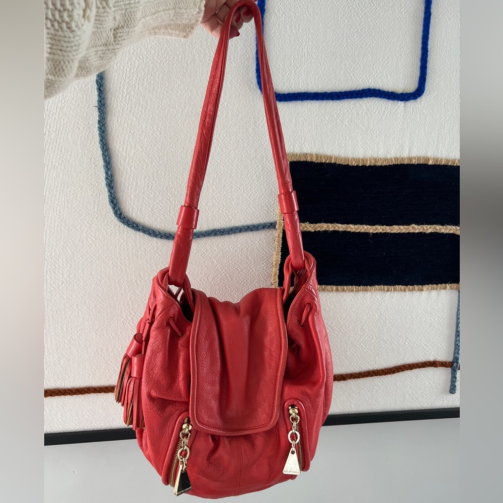 Vintage See by Chloe Red Leather Bag with Gold Hardware - near perfect condition